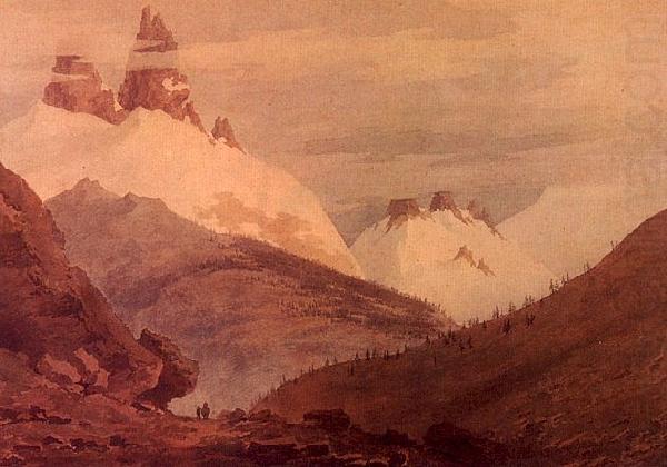 Between Chamonix and Martigny, John Robert Cozens